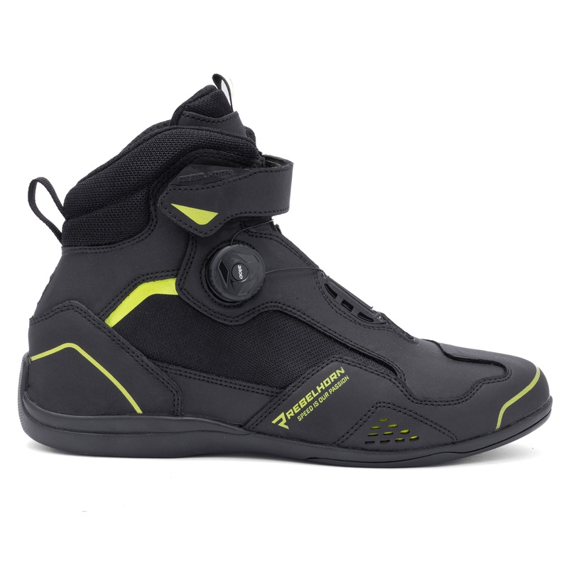 Ghete motociclete Rebelhorn Spark II negru-galben fluo