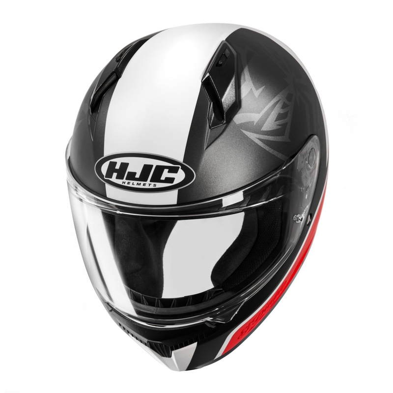 Cască integrală pentru motociclete HJC C10 Fabio Quartararo 20 MC1SF negru-alb-roșu