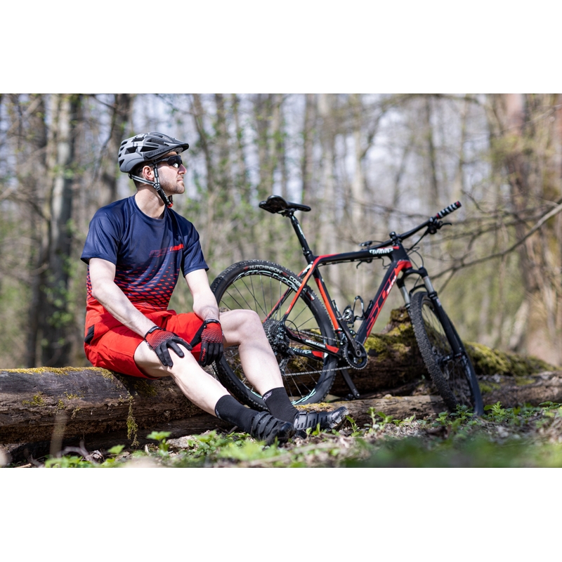 Tricou pentru femei FORCE MTB Angle albastru-roșu lichidare
