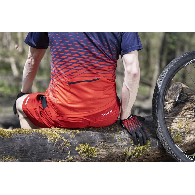 Tricou pentru femei FORCE MTB Angle albastru-roșu lichidare