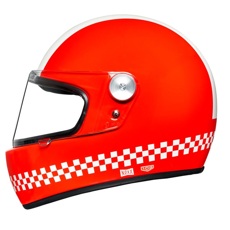 Cască integrală pentru motociclete NEXX X.G100R Finish Line roșu lichidare