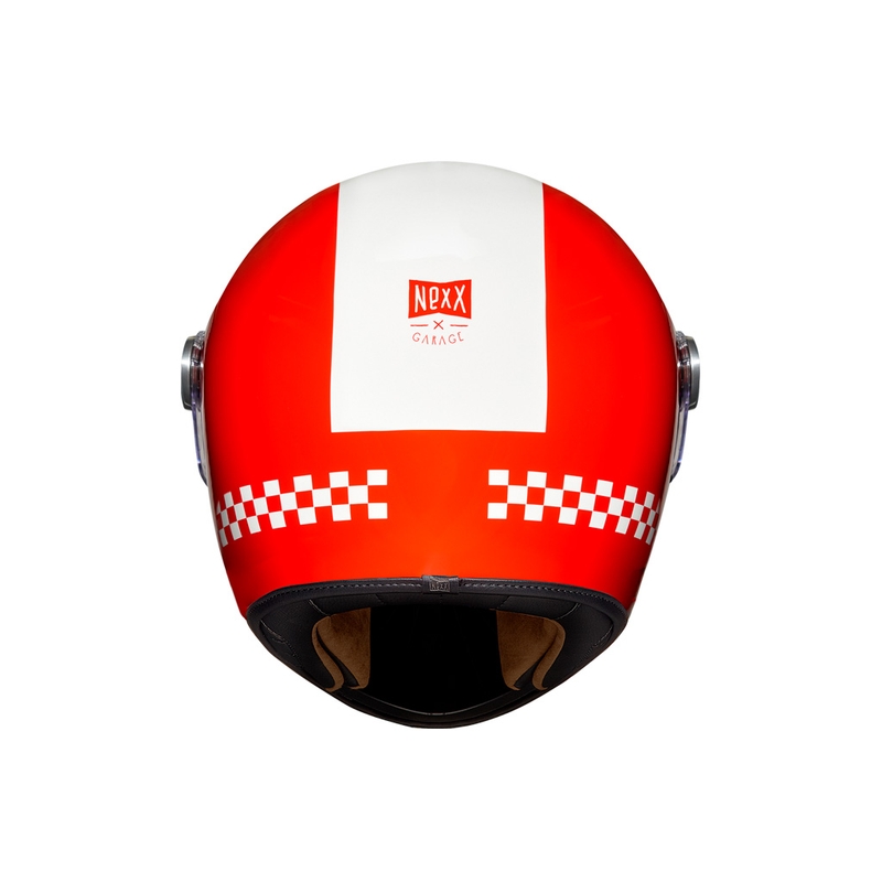 Cască integrală pentru motociclete NEXX X.G100R Finish Line roșu lichidare