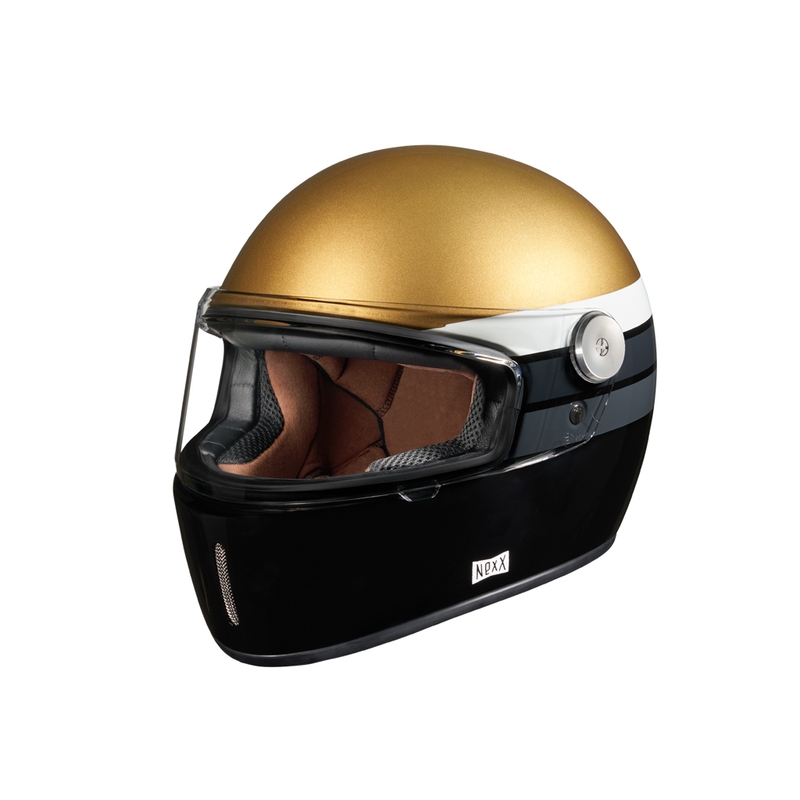 Cască integrală de motociclist NEXX X.G100R Gallon aur-negru lichidare
