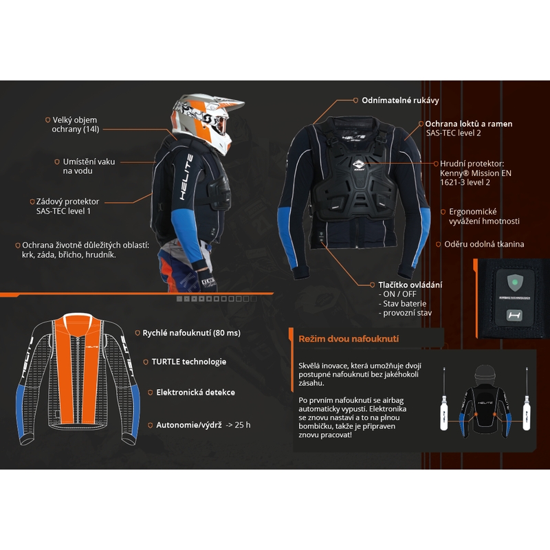 Motociclete airbag HELITE Airbag Off Road Dakar - vesta