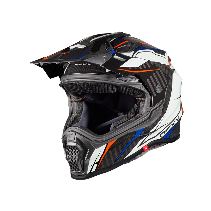 Cască de enduro NEXX X.WRL Atika negru-alb-roșu lichidare
