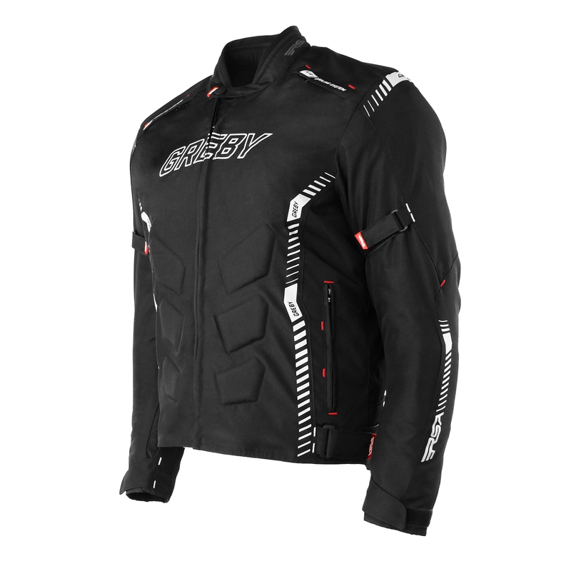 Jachetă pentru motociclete RSA Greby 2 negru-gri lichidare