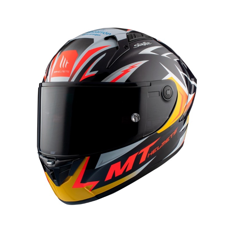 MT FF103PLUSC KRE+ Carbon Acosta A37 negru-alb-portocaliu lucios cască de motociclist integrală