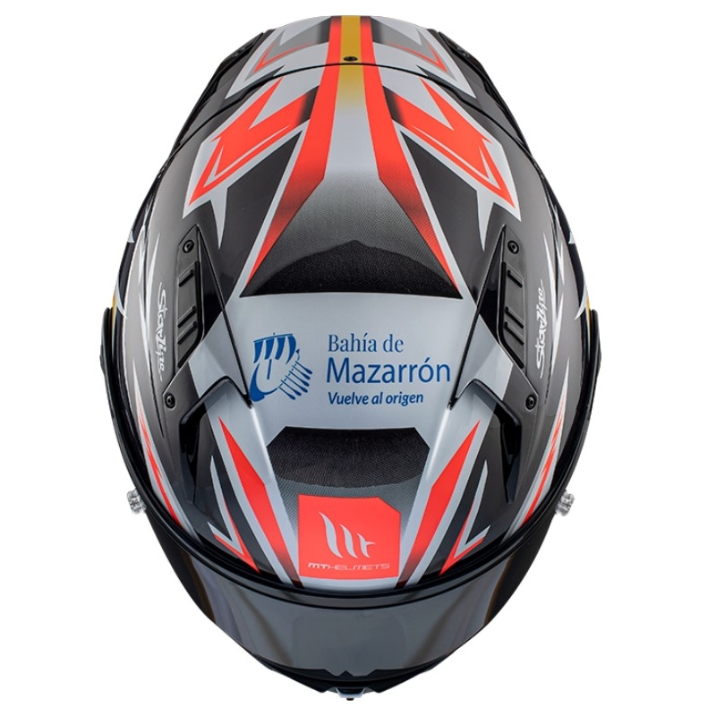 MT FF103PLUSC KRE+ Carbon Acosta A37 negru-alb-portocaliu lucios cască de motociclist integrală