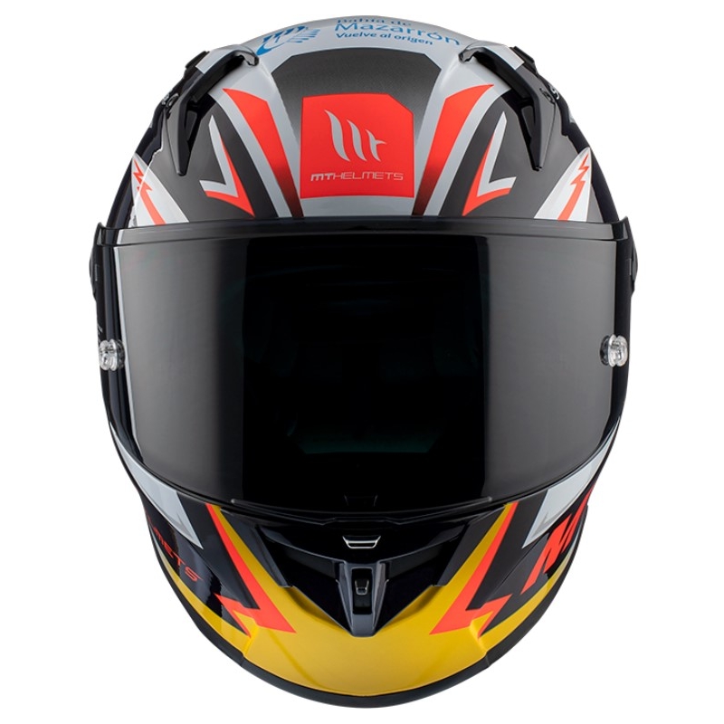 MT FF103PLUSC KRE+ Carbon Acosta A37 negru-alb-portocaliu lucios cască de motociclist integrală