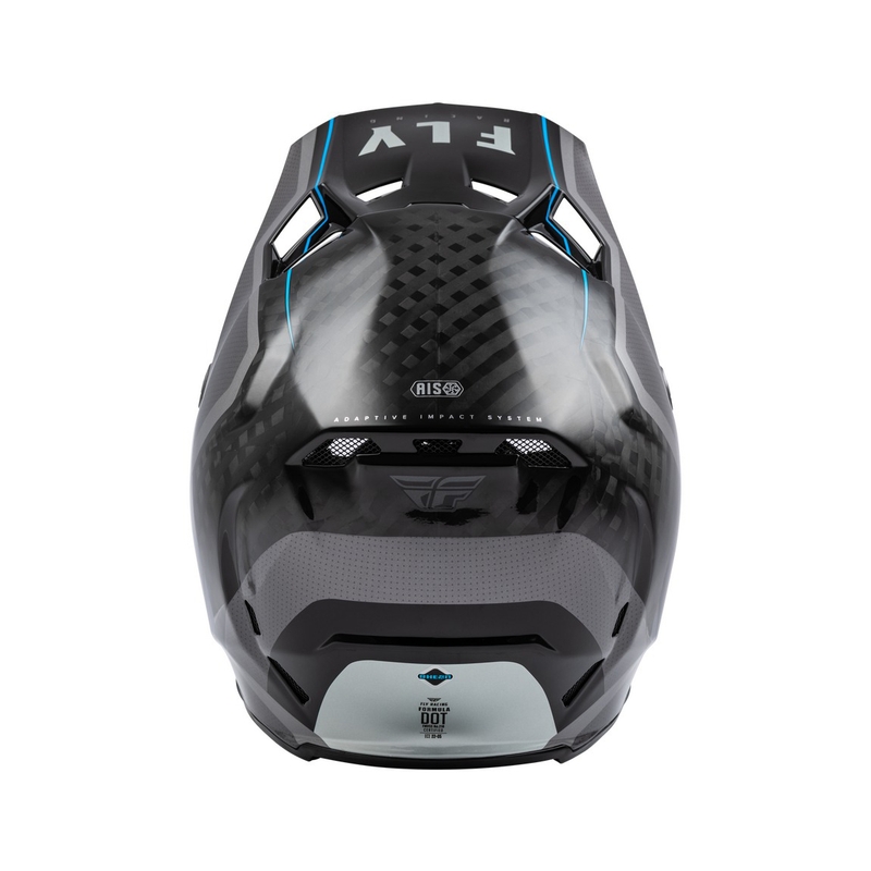 Cască de motocros FLY Racing Formula Axon negru-gri-albastru