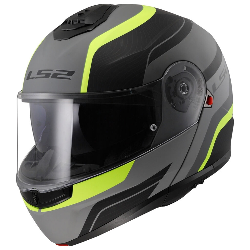 Cască modulară LS2 FF908 Strobe II Monza negru-galben fluo