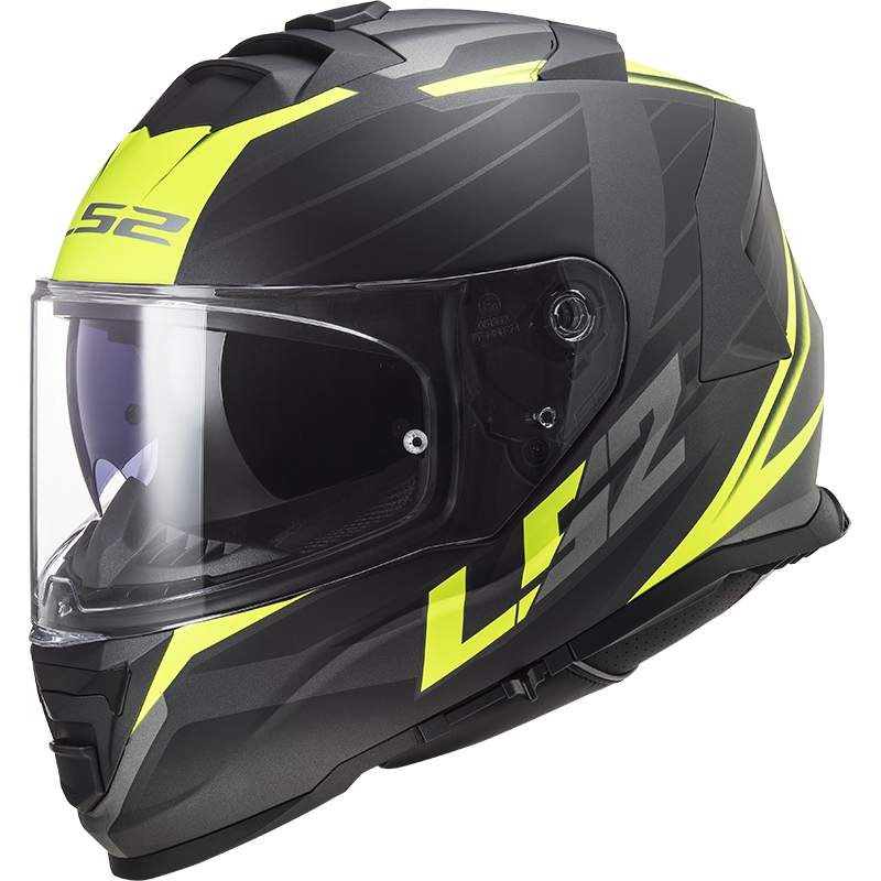 Cască integrală pentru motocicletă LS2 FF800 Storm II Nerve negru-galben fluo