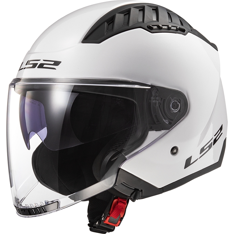 Cască de motocicletă deschisă LS2 OF600 Copter II alb lucios