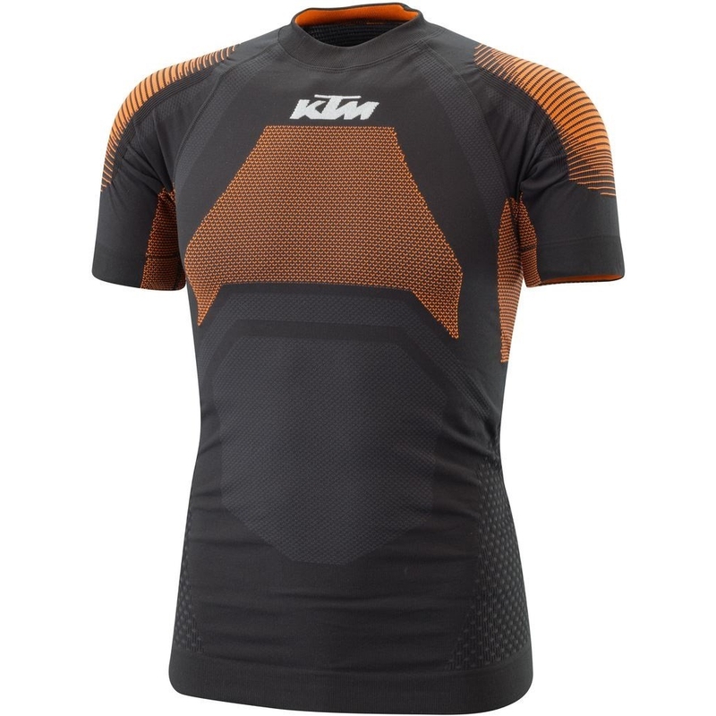 Cămașă termică cu mânecă scurtă KTM Performance negru-portocaliu lichidare