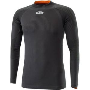 KTM Touring tricou termic cu mânecă lungă negru-portocaliu