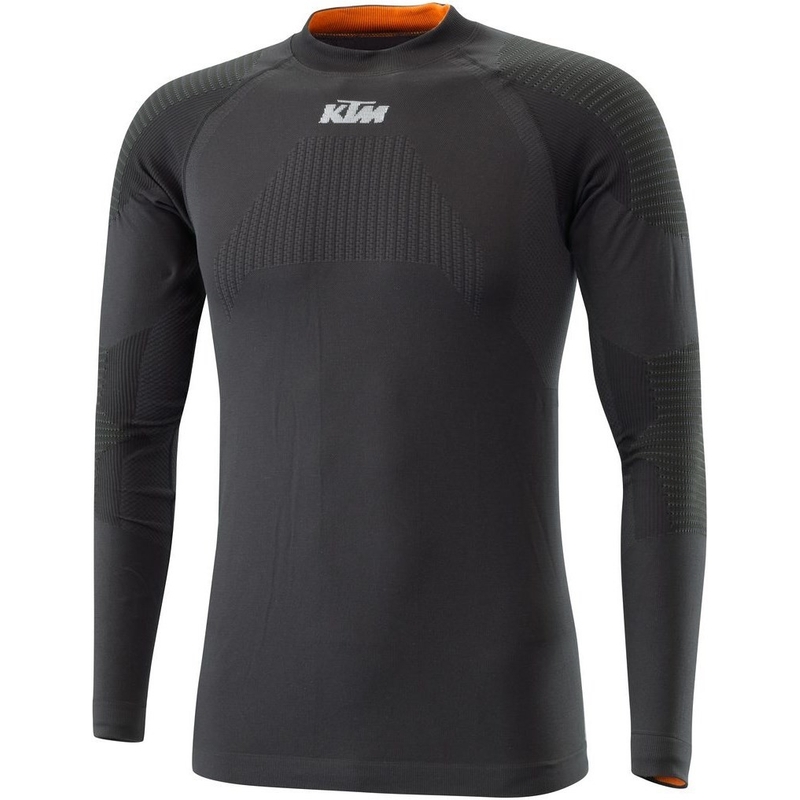 KTM Touring tricou termic cu mânecă lungă negru-portocaliu