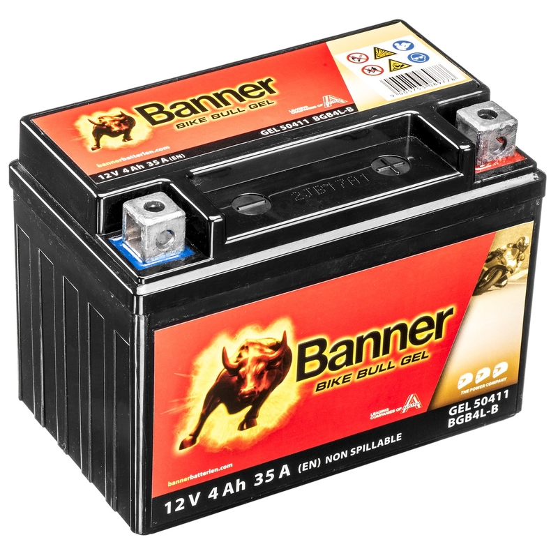 Baterie Gel Banner Bike Bull Gel 12V, YB4L-B, 4AH, 40A