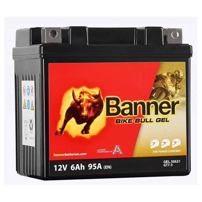 Baterie cu gel Banner Bike Bull Bull Gel 12V, YTZ7S, 6AH, 95A