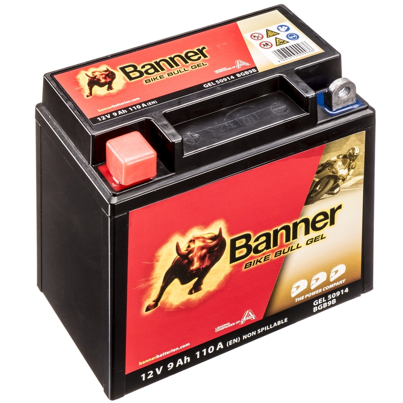 Baterie cu gel Banner Bike Bull Gel 12V, YB9-B, 9AH, 90A