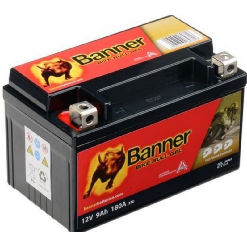 Baterie cu gel Banner Bike Bull Bull Gel 12V, YTZ10S, YTZ10S-BS, 9AH, 180A