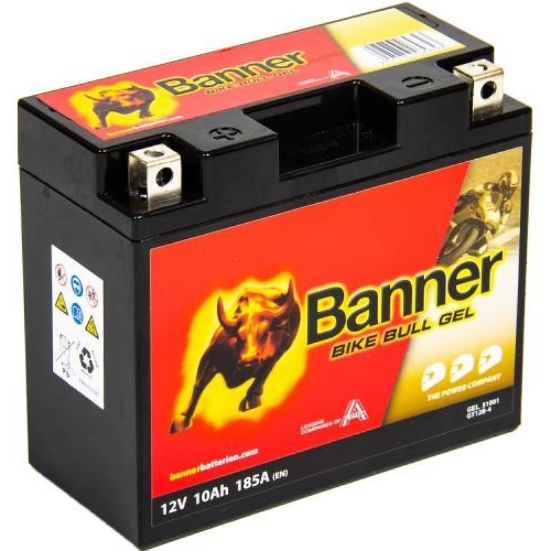 Baterie cu gel Banner Bike Bull Bull Gel 12V, YT12B-4, YT12B-BS, 10AH, 185A