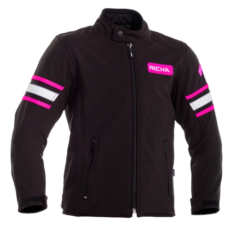 Jachetă de motocicletă pentru copii RICHA Toulon 2 Softshell negru și roz lichidare