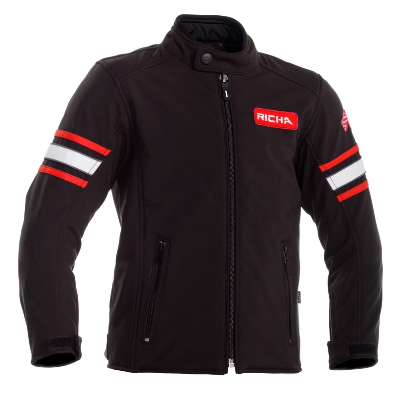 Jachetă de motocicletă pentru copii RICHA Toulon 2 Softshell Black-Red lichidare