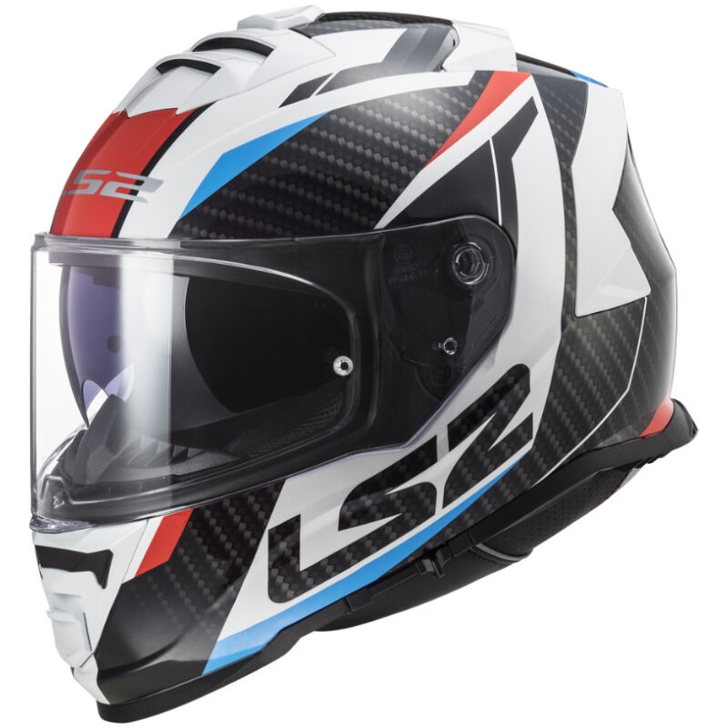 Cască integrală pentru motocicletă LS2 FF800 Storm II Racer alb-negru-roșu-albastru