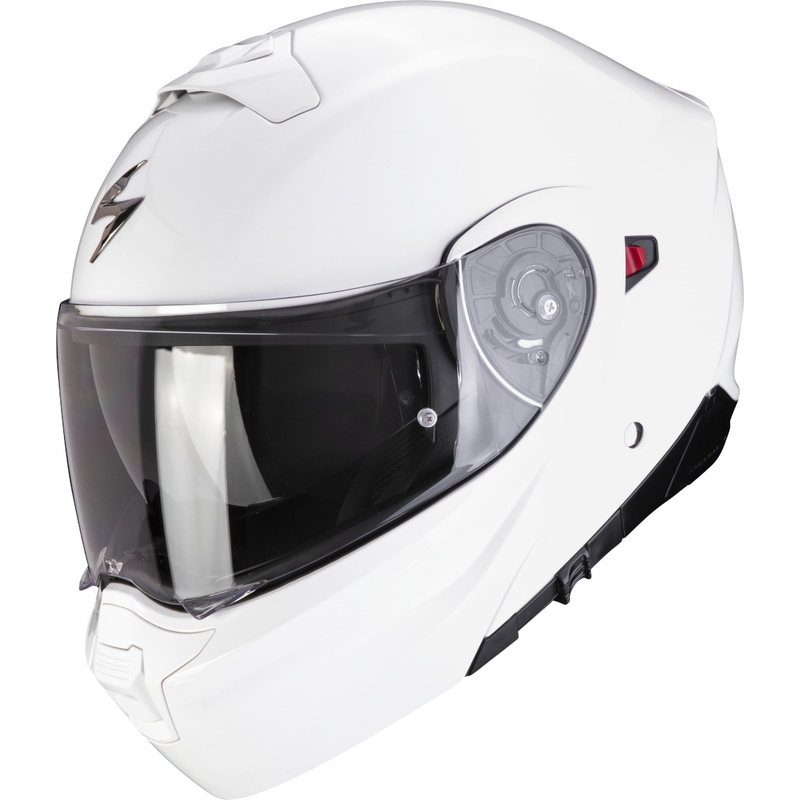 Cască de motocicletă Scorpion EXO-930 EVO Solid, flip-up, albă