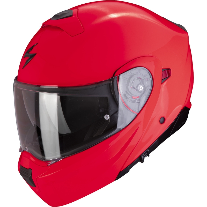 Cască de motocicletă rabatabilă Scorpion EXO-930 EVO Roșu fluo solid