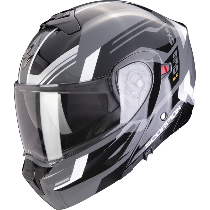 Cască de motocicletă Scorpion EXO-930 EVO Sikon gri-negru-alb-alb