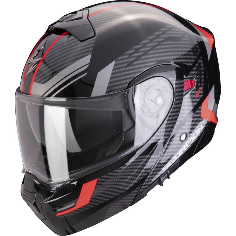 Casca pentru motociclete Scorpion EXO-930 EVO Sikon negru-argintiu-rosu lichidare
