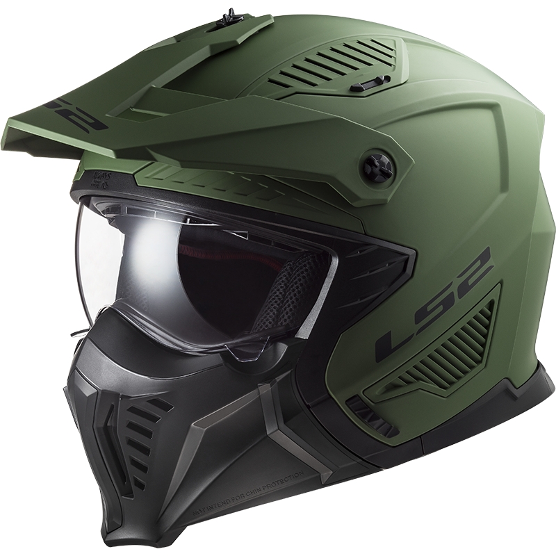Cască de motocicletă LS2 OF606 Drifter Solid green matt