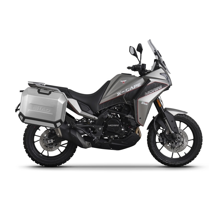 Set complet de 47L /47L cutii laterale de aluminiu SHAD TERRA, incluzand kit montaj SHAD Moto Morini X-Cape 649