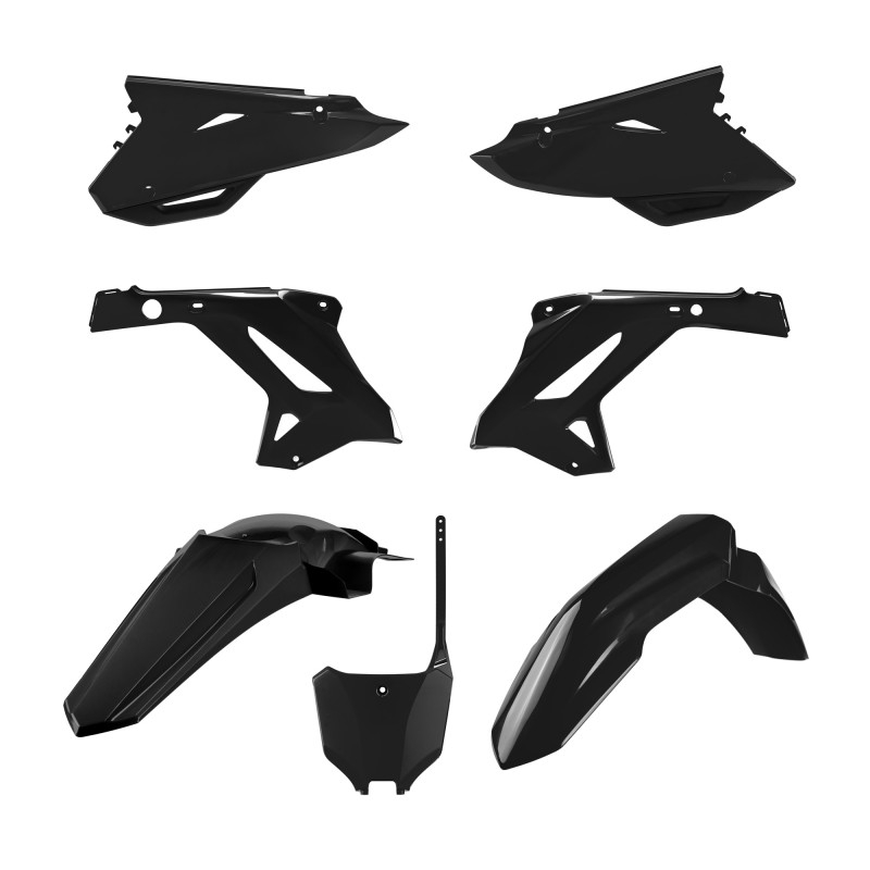 Kit plastice POLISPORT Negru pentru HONDA CR 125 R 2000-2001, HONDA CR 250 R 2000-2001