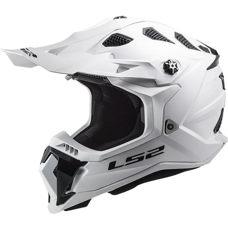 Cască de motocros LS2 MX700 Subverter Single Mono 06 alb lucios
