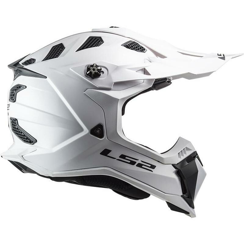 Cască de motocros LS2 MX700 Subverter Single Mono 06 alb lucios