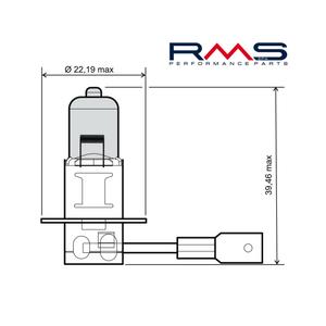 Bec RMS 246510040 12V 55W, H3 Albastru