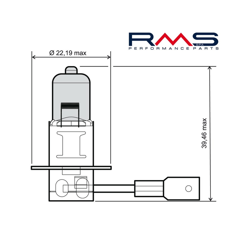 Bec RMS 12V 55W, H3 Alb