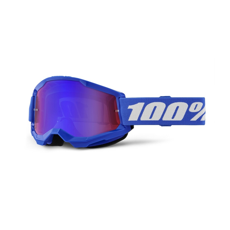 Ochelari de motocross 100% STRATA 2 New blue (plexiglas roșu-albastru)