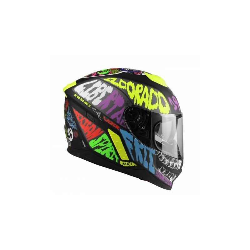 Cască integrală pentru motociclete Lazer Rafale Mexicana multicoloră