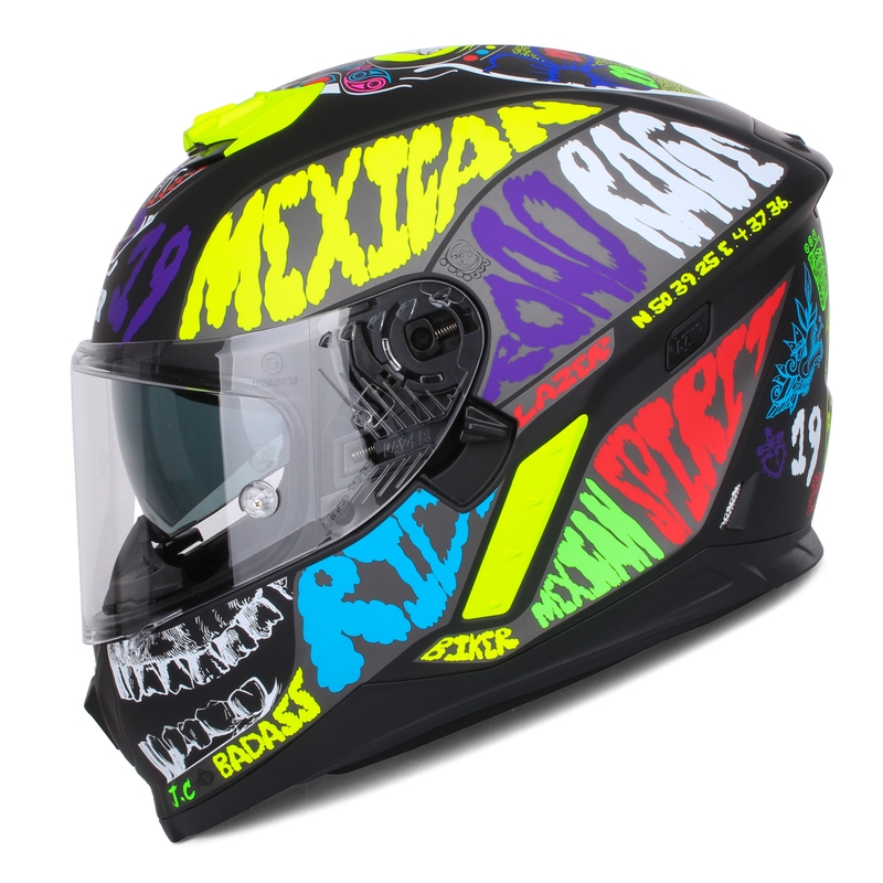 Cască integrală pentru motociclete Lazer Rafale Evo Mexicana multicoloră