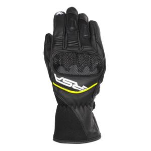 Mănuși pentru motociclete RSA Airvent 2 negru-alb-alb-galben-fluo
