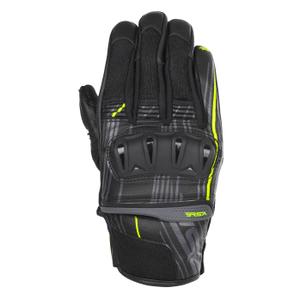 Mănuși pentru motociclete RSA Sprint negru-galben-fluo