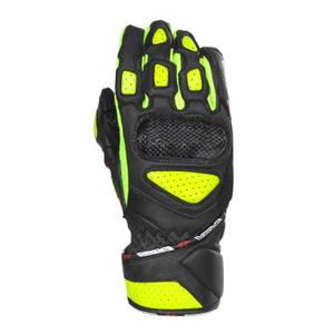 Mănuși de motocicletă pentru femei RSA RX2 negru-galben-fluo