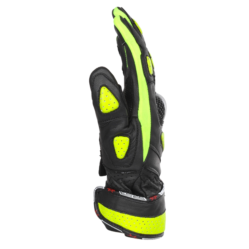 Mănuși de motocicletă pentru femei RSA RX2 negru-galben-fluo