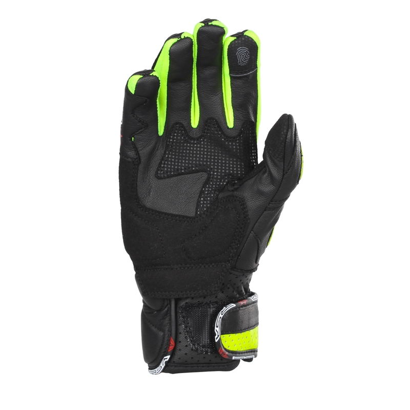 Mănuși de motocicletă pentru femei RSA RX2 negru-galben-fluo