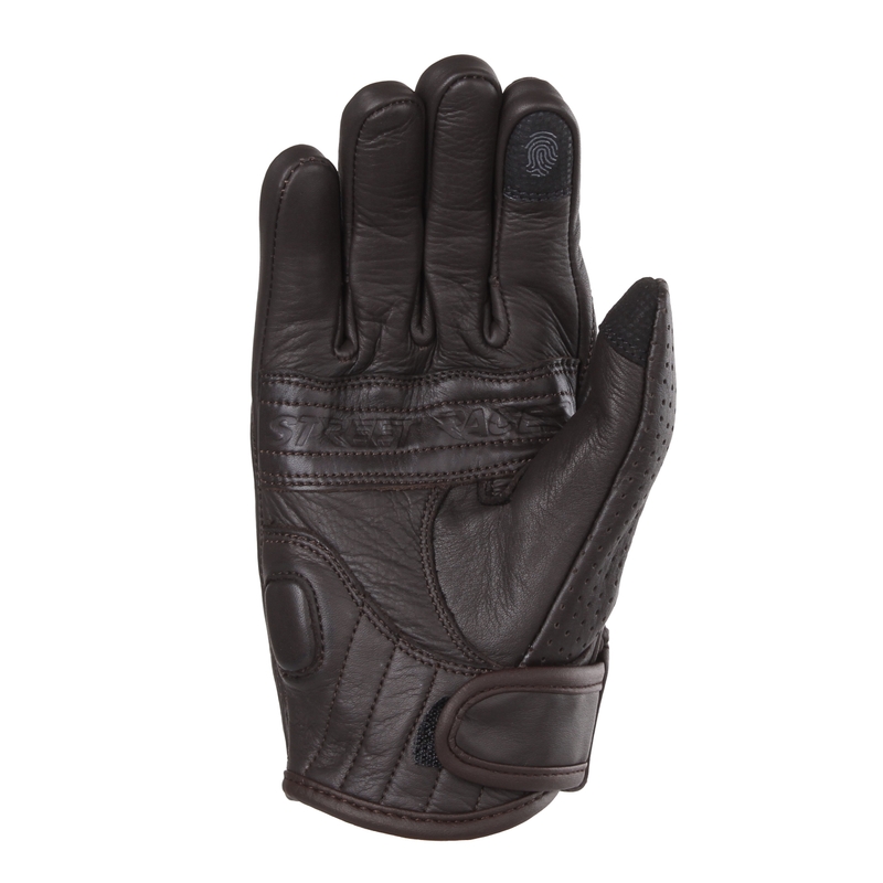 Mănuși moto perforate pentru femei Street Racer Striker 2 maro