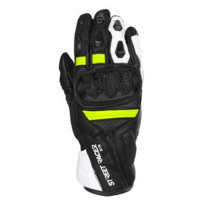 Mănuși moto Street Racer STR negru-galben fluorescent