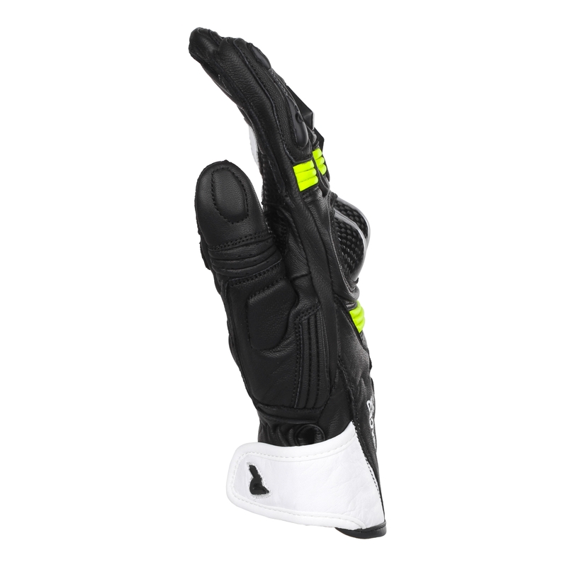 Mănuși moto Street Racer STR negru-galben fluorescent